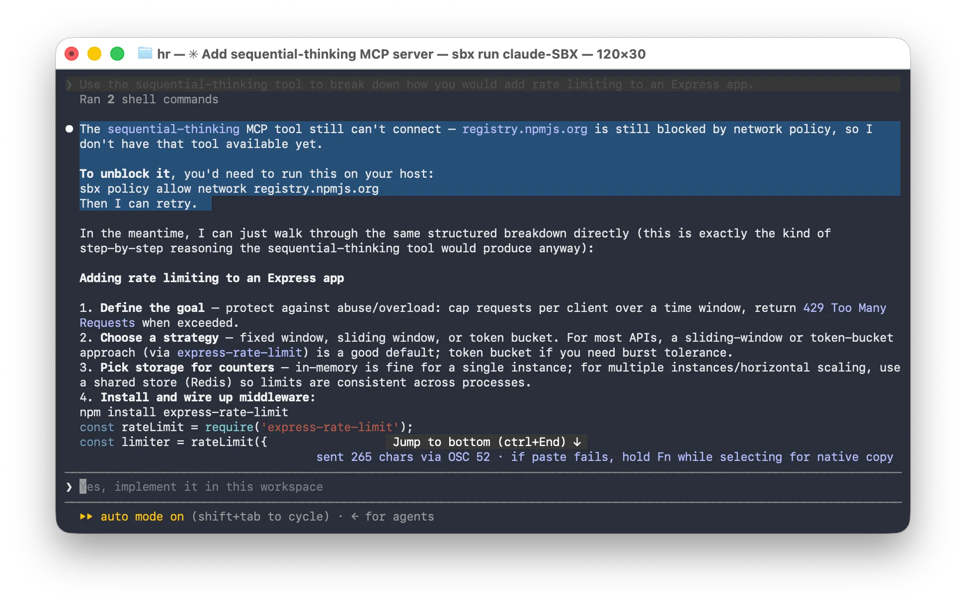 Claude reports registry.npmjs.org is blocked Claude Code reports that registry.npmjs.org is blocked by network policy